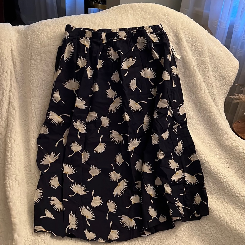 Blue patterned skirt